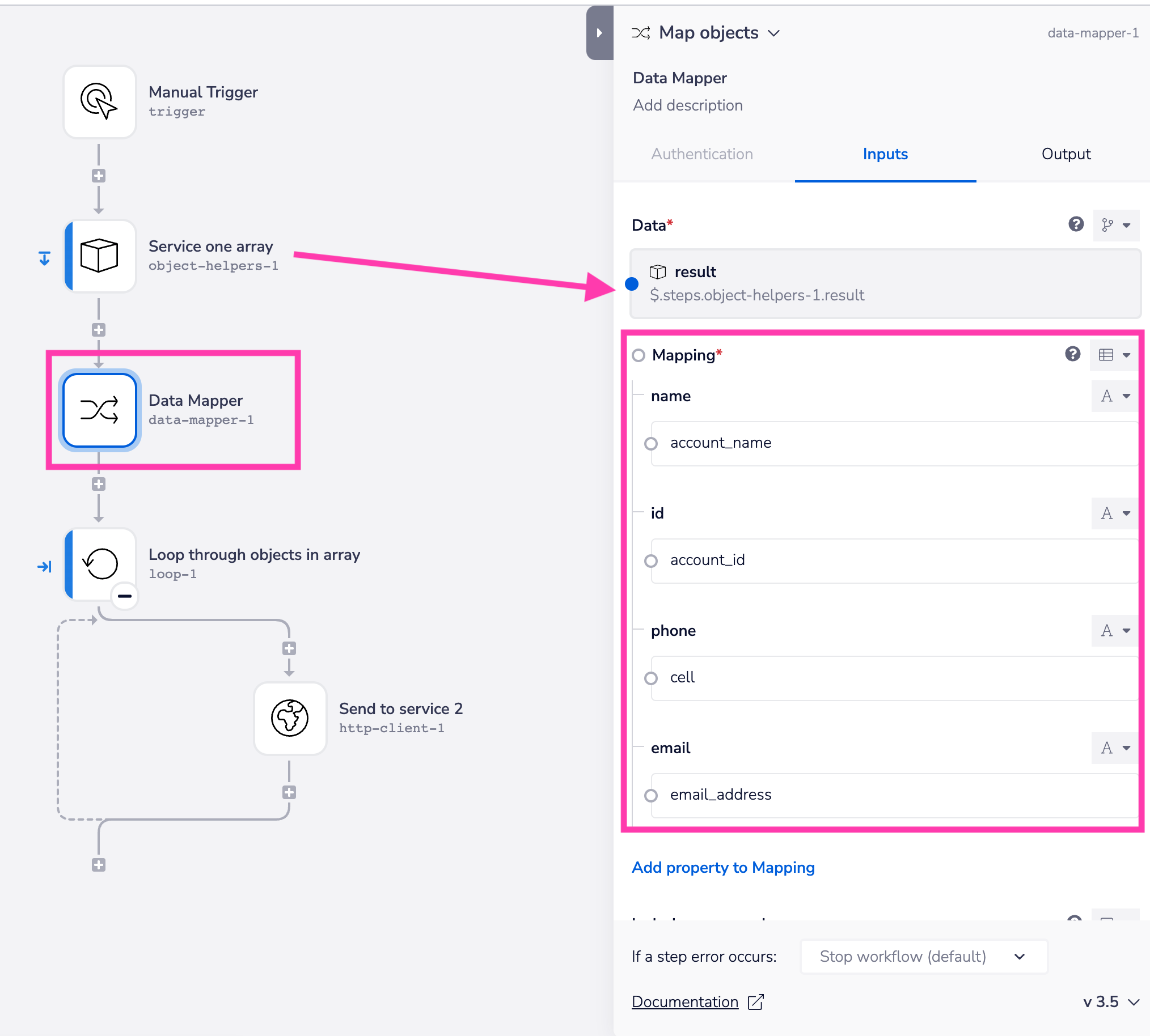 data-mapper-map-objects