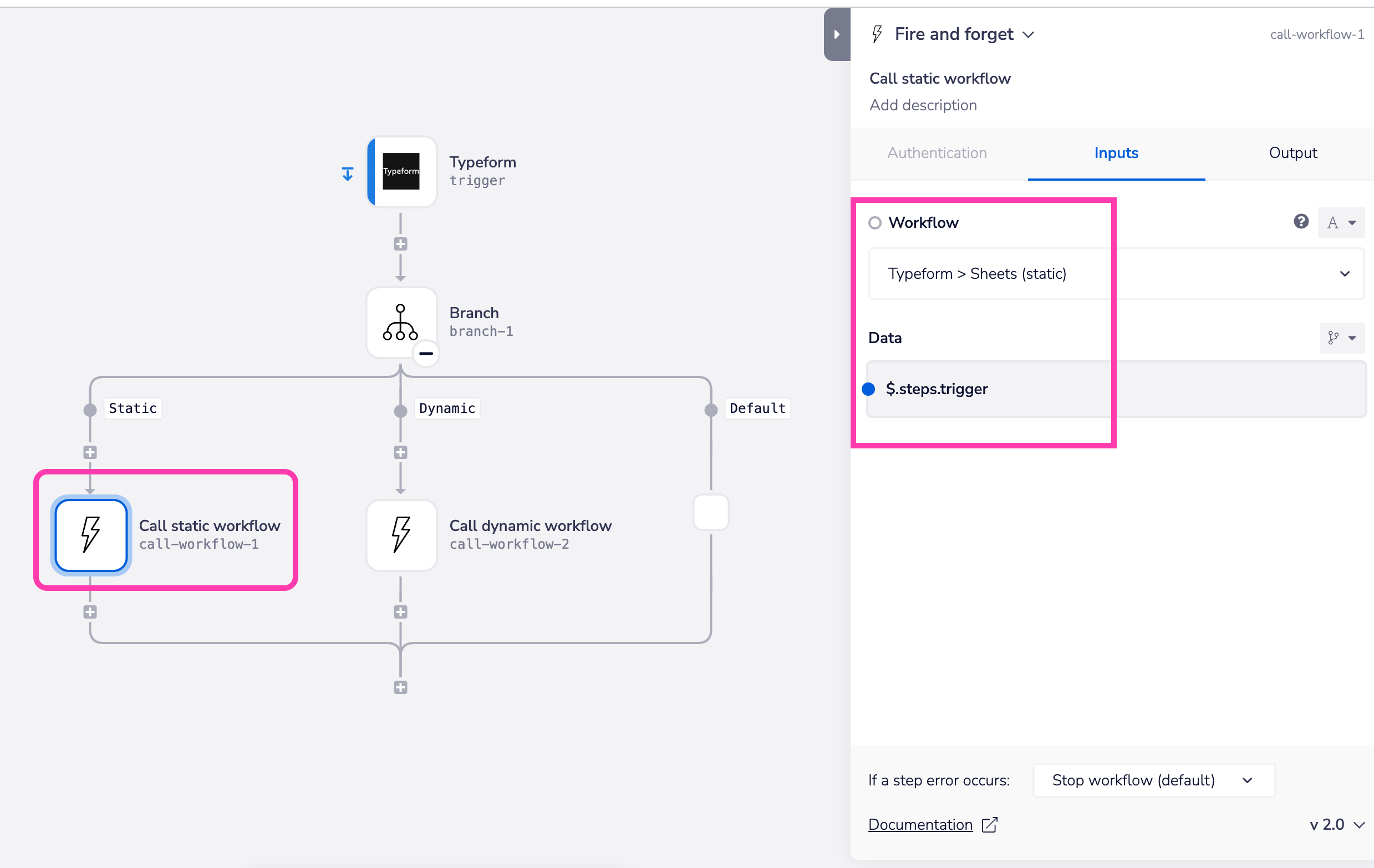 quickstart-typeform-call-static-workflow